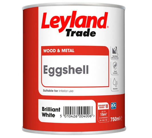 Leyland Trade Eggshell 750ml Brilliant White