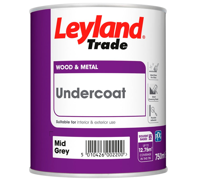 Leyland Trade Undercoat  750ml Mid Grey