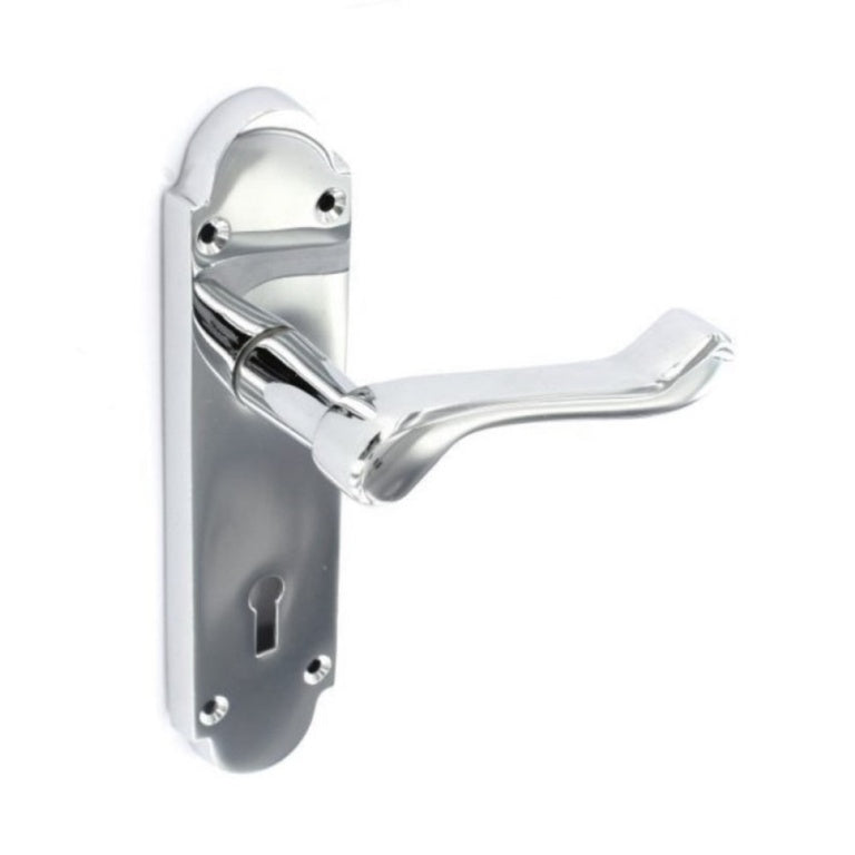 Securit Richmond Chrome Lock Handles (Pair) 170mm