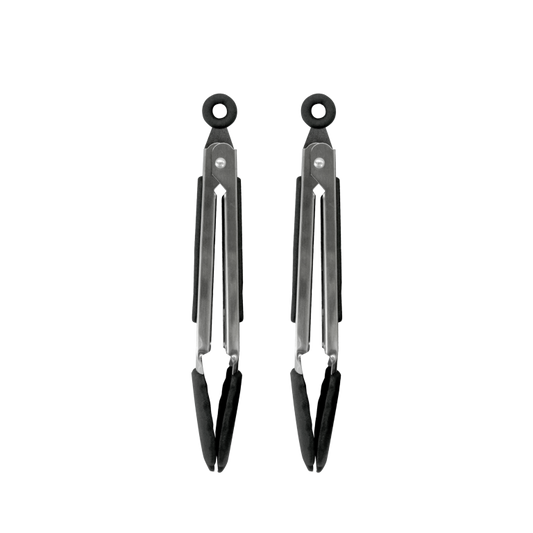 Fackelmann Stainless Steel Tongs With Silicone Head Set 2