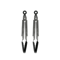 Fackelmann Stainless Steel Tongs With Silicone Head Set 2