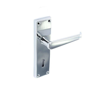 Securit Victorian Chrome Lock Handles (Pair) 155mm