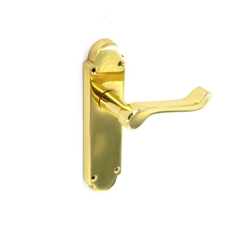 Securit Richmond Brass Latch Handles (Pair) 170mm