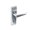 Securit Chrome Flat Lock Handles (Pair) 150mm