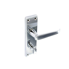 Securit Chrome Flat Bathroom Handles (Pair) 150mm