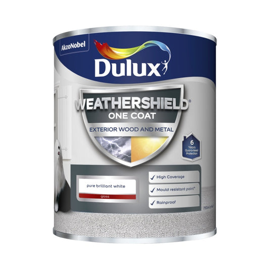 Dulux Weathershield One Coat Gloss 750ml PBW