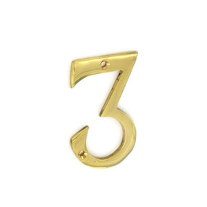 Securit Brass Numeral No.3 75mm