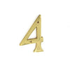 Securit Brass Numeral No.4 75mm