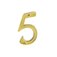 Securit Brass Numeral No.5 75mm