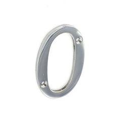 Securit Chrome Numeral 75mm 0