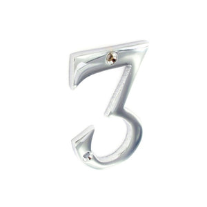 Securit Chrome Numeral 75mm 3