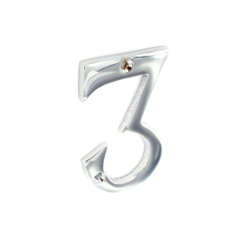 Securit Chrome Numeral 75mm 3