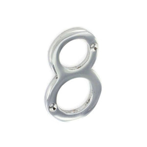 Securit Chrome Numeral 75mm 8