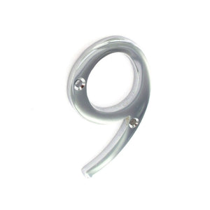 Securit Chrome Numeral 75mm 9
