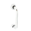 Securit Aluminium Round Bar Pull Polished with Roses 230mm