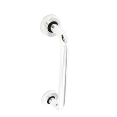Securit Aluminium Round Bar Pull Polished with Roses 230mm