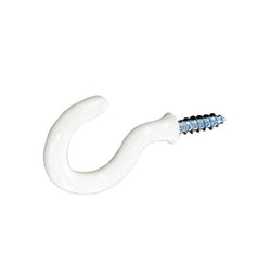 Securit Cup Hooks Plastic Covered White (5) 25mm