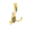 Securit Brass Hat & Twin Coat Hook 125mm