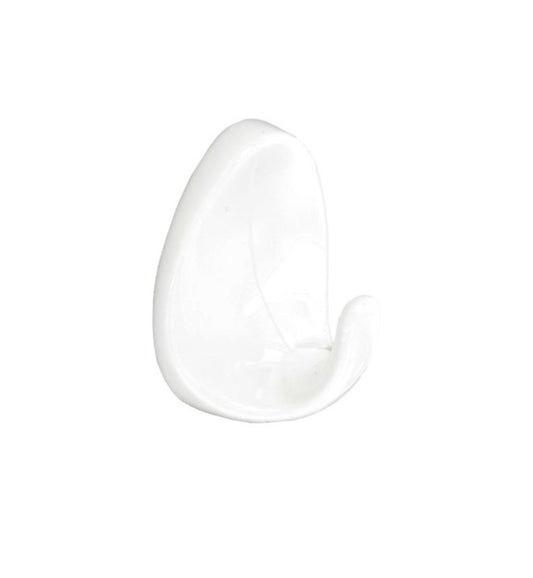 Securit Oval Self-Adhesive Hooks White (4) Medium