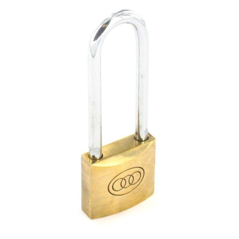 Securit Tricircle Long Shackle Brass Padlock 38mm