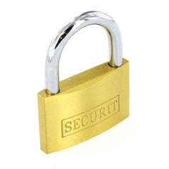 Securit Brass Padlock with 3 Keys 20mm