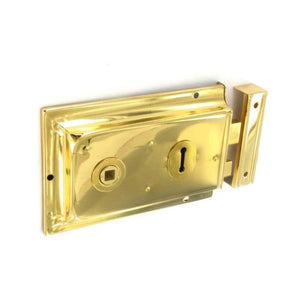 Securit Double Handed Rim Lock Brass 150mm