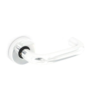 Securit Aluminium Rose Latch Handles Polished (Pair) 50mm
