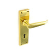 Securit Victorian lock handles (Pair) 150mm