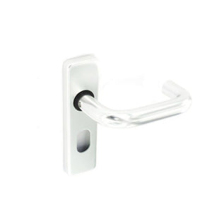 Securit Aluminium Oval Lock Handles Polished (Pair) 150mm