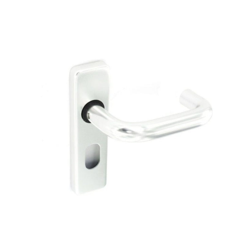 Securit Aluminium Oval Lock Handles Polished (Pair) 150mm