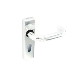 Securit Aluminium Euro Lock Handles Polished 48mm c/c 150mm