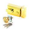 Securit Polished Brass Double Locking Nightlatch Standard