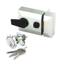 Securit Silver Finish Double Locking Nightlatch Standard
