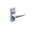 Securit Chrome Flat Latch Handles (Pair) 115mm