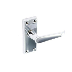 Securit Chrome Flat Latch Handles (Pair) 115mm