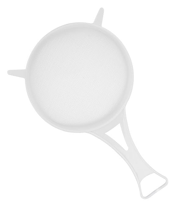 Chef Aid White Plastic Strainer Nylon Mesh 12cm