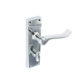 Securit Scroll Chrome Bathroom Handles 155mm