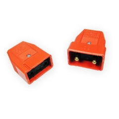 Masterplug 10A, 2 Pin Nylon Connector, Orange