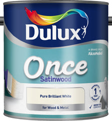 Dulux Once Satinwood 2.5L Pure Brilliant White