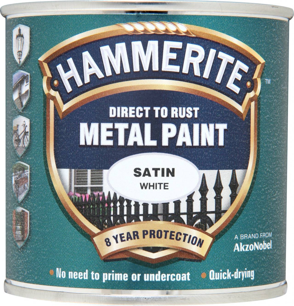 Hammerite Metal Paint Satin 250ml White
