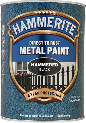 Hammerite Metal Paint Hammered 5L Black