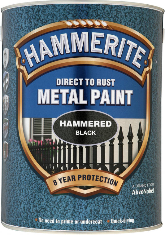 Hammerite Metal Paint Hammered 5L Black