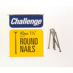 Challenge Round Wire Nails Bright Steel (Box Pack) 25mm