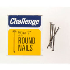 Challenge Round Wire Nails Bright Steel (Box Pack) 25mm