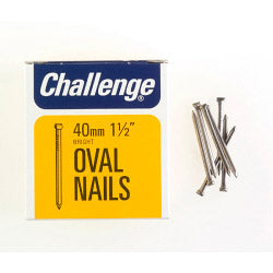 Challenge Oval Wire Nails Bright Steel (Box Pack) 40mm