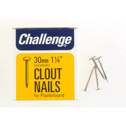 Challenge Clout Plasterboard Nails Galvanised (Box Pack) 30mm