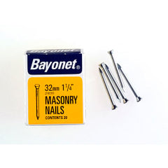 Bayonet Masonry Nails Zinc Plated (Box Pack) 20mm