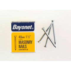 Bayonet Masonry Nails Zinc Plated (Box Pack) 20mm