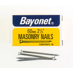 Bayonet Masonry Nails Zinc Plated (Box Pack) 20mm