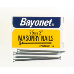 Bayonet Masonry Nails Zinc Plated (Box Pack) 20mm